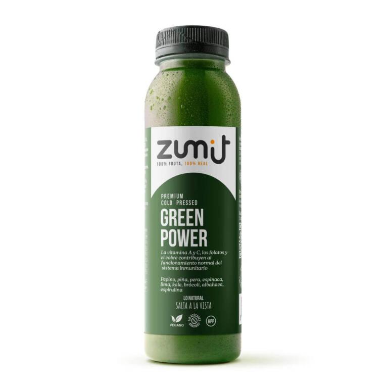 Zumo Cold Pressed Premium Green Power HPP de Zumit - caja de 8 unidades