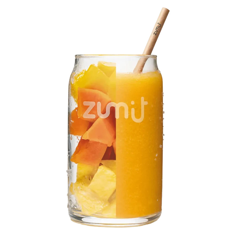 Smoothie Caribbean Passion de Zumit- Caja de 20 unidades de mango, papaya y piña