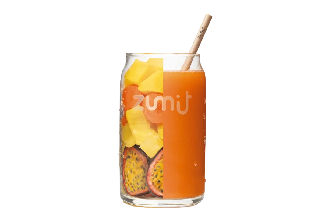 Smoothie Squeeze Nature de Zumit- Caja de 20 unidades de Mango, zanahoria, piña y fruta de la pasión